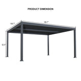 PURPLE LEAF Louvered Pergola 13' x 15' Large Patio Aluminum Pergola Modern Outdoor with Adjustable Roof for Deck Garden Yard Hardtop Gazebo PURPLE LEAF