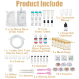 WEBEEDY DIY Lip Gloss Making Kit for Adults,55 Pcs Moisturizing Lip Glaze Handmade Set to Make Your Own Lips Gloss,Fun Makeup Kits for Beginners Women DIY Makeup Supplies Set Gift WEBEEDY