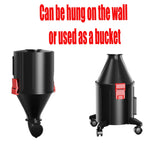 PEMEDOR 2 in 1 Dust Cyclone Collector Separation Vacuum Cleaner Wall Mounted Wheeled Modes Dust Collector Woodworking Tools Contractor Polish Pollen Ash etc Focusing Small Dust (Whole Rocket Set) PEMEDOR