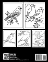 Songbirds Coloring Book: Fun And Easy Coloring Pages In Cute Style For All Ages To Relax And Unwind Majosta