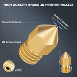 LAIHIFA 30PCS 3D Printer Nozzles, High Temperature&Wear Resistance, Better Thermal Conductivity Brass 3D Printer Nozzle 0.2mm, 0.3mm, 0.4mm, 0.5mm, 0.6mm, 0.8mm, 1.0mm for MK8, Ender 3, Creality CR10 LAIHIFA