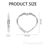 Framendino, 12 Pack Sublimation Heart Compact Mirror Blanks Transfer Portable Pocket Cosmetic Mirrors Love Folding Travel Makeup Mirror for Women Bulk Framendino
