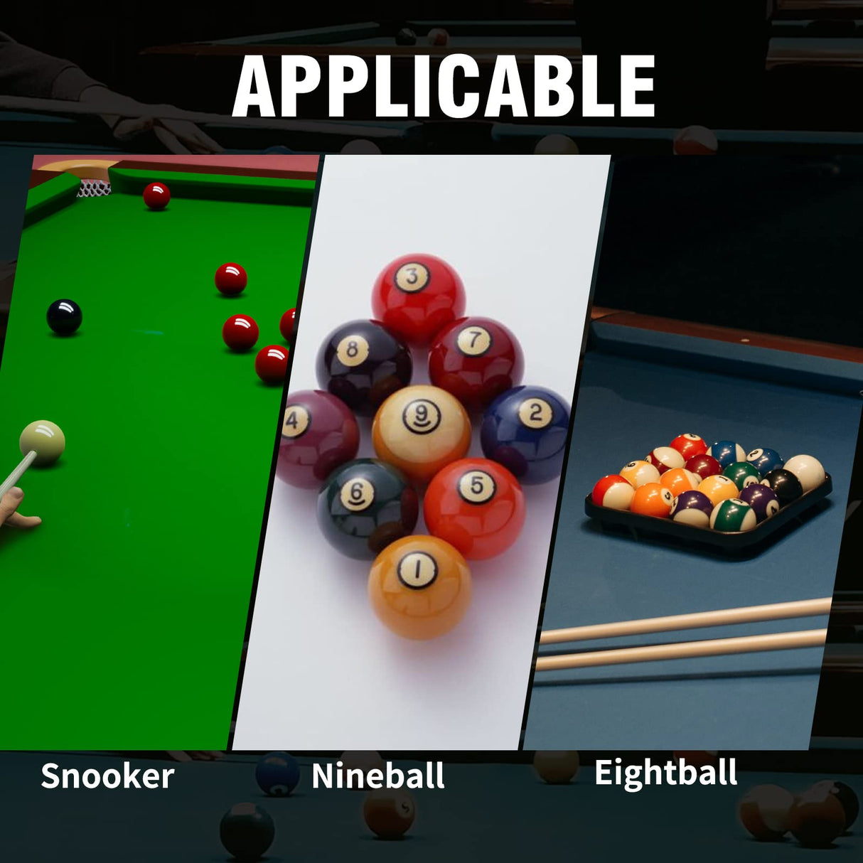 AKLOT Pool Cues,Set of 4 Pool 58" Cue Sticks Canadian Maple Wood Cue Stick for Professional Billiard Players 18 19 20 21 oz AKLOT