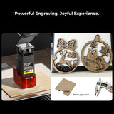 Official Laser Module 0.06mm High Precision Engraving & Cutter for Cardboard, Wood, Bamboo, Rubber, Leather, Fabric, Plastic, Compatible with Ender 3 Series 3D Printer, Laser Module Kit 5W BIMYUSR