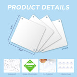 Metal Sublimation Signs, 4 Pack 6" x 6" Sublimation Blanks Suction Cup Car Window Sign, Custom Metal Signs for Hanging SMASMILE