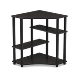 FURINNO Turn-N-Tube Space Saving, Corner Desk, Espresso/Black Furinno