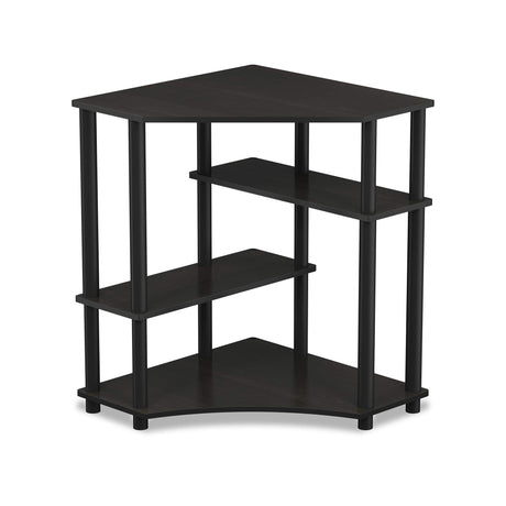 FURINNO Turn-N-Tube Space Saving, Corner Desk, Espresso/Black Furinno