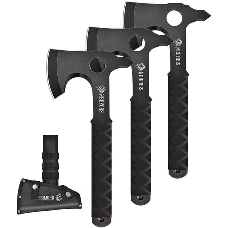 NedFoss Throwing Axes and Tomahawks, 10.2'' Full Tang Throwing Hatchet with Sheath, Rubber & Paracord Handle, Perfect for Competition and Recreation NedFoss