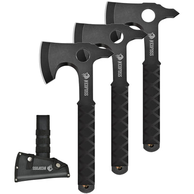 NedFoss Throwing Axes and Tomahawks, 10.2'' Full Tang Throwing Hatchet with Sheath, Rubber & Paracord Handle, Perfect for Competition and Recreation