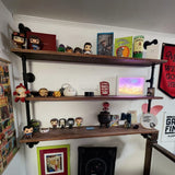 HDDFER Floating Shelves,Wall Mounted Rustic Wood Shelf,Pipe Shelves,Industrial Pipe Shelving with Real Wood Planks 48 inch Industrial Wall Shelves Hanging Bookshelf Farmhouse Kitchen Bar Shelving HDDFER