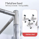 Foreate Canopy Bed Frame Stainless Steel King Size Bed Canopy Frame & Bed Poles, Fit for Four-Corner Bed and Mosquito Curtains, King (Silver) Foreate