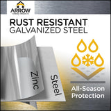 Arrow Classic Steel Storage Shed, 10x8, Blue Grey Arrow