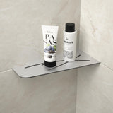 Bernkot Corner Shower Shelf 12" Brushed 304 Stainless Steel Quadrilateral Corner Shelf Recessed Bathroom Shower Shelf, No Drilling Bernkot