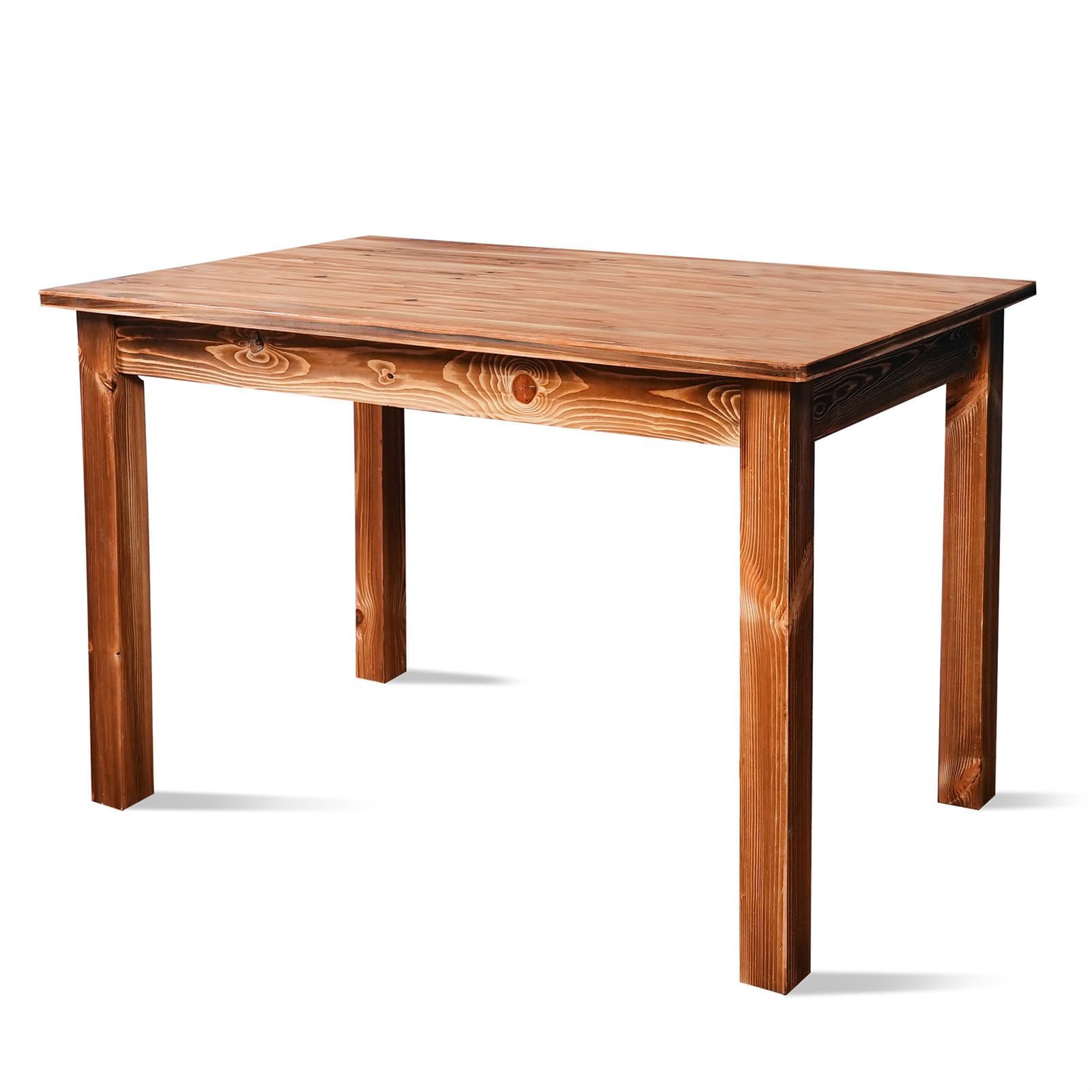 CONSDAN StoneCreek Solid Wood Kitchen Table, 48 x 30 Small Dining Table for 2 or 4, Ideal for Small Spaces, 48" W x 30-1/4"D x 30-1/4"H - WoodArtSupply