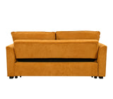 ZIGHTH 78" Queen Size Convertible Sleeper Sofa Couch Bed, Pull-Out Futon Loveseat Sofas Couches Bed with Adjustable Backrest for Living Room, Small Spaces, RV. Mustard Yellow ZIGHTH