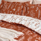 Bedsure Twin/Twin XL Comforter Set - Terracotta Bed Set, 2 Pieces Cute Floral Bedding, 1 Soft Reversible Botanical Flowers Comforter and 1 Pillow Sham Bedsure