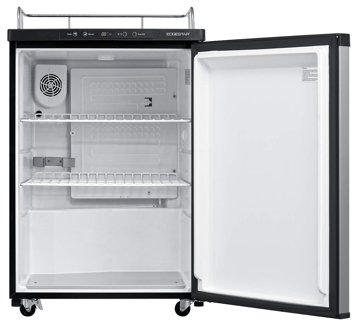 EdgeStar BR3002BL 24 Inch Wide Kegerator Conversion Refrigerator for Full Size Keg - Black EdgeStar
