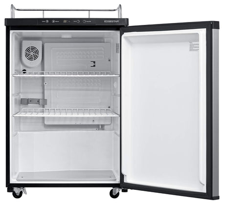 EdgeStar BR3002BL 24 Inch Wide Kegerator Conversion Refrigerator for Full Size Keg - Black EdgeStar