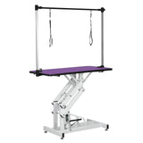 ACIDBOLT Hydraulic Pet Grooming Table, 42'' Durable Foldable Dog Grooming Table Suitable for Small Medium Large Dogs, Heavy-Duty Pet Grooming Table Drying Table with Adjustable Arms ACIDBOLT