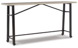 Signature Design by Ashley Karisslyn Urban Industrial Counter Height Long Table, Black & Beige Signature Design by Ashley