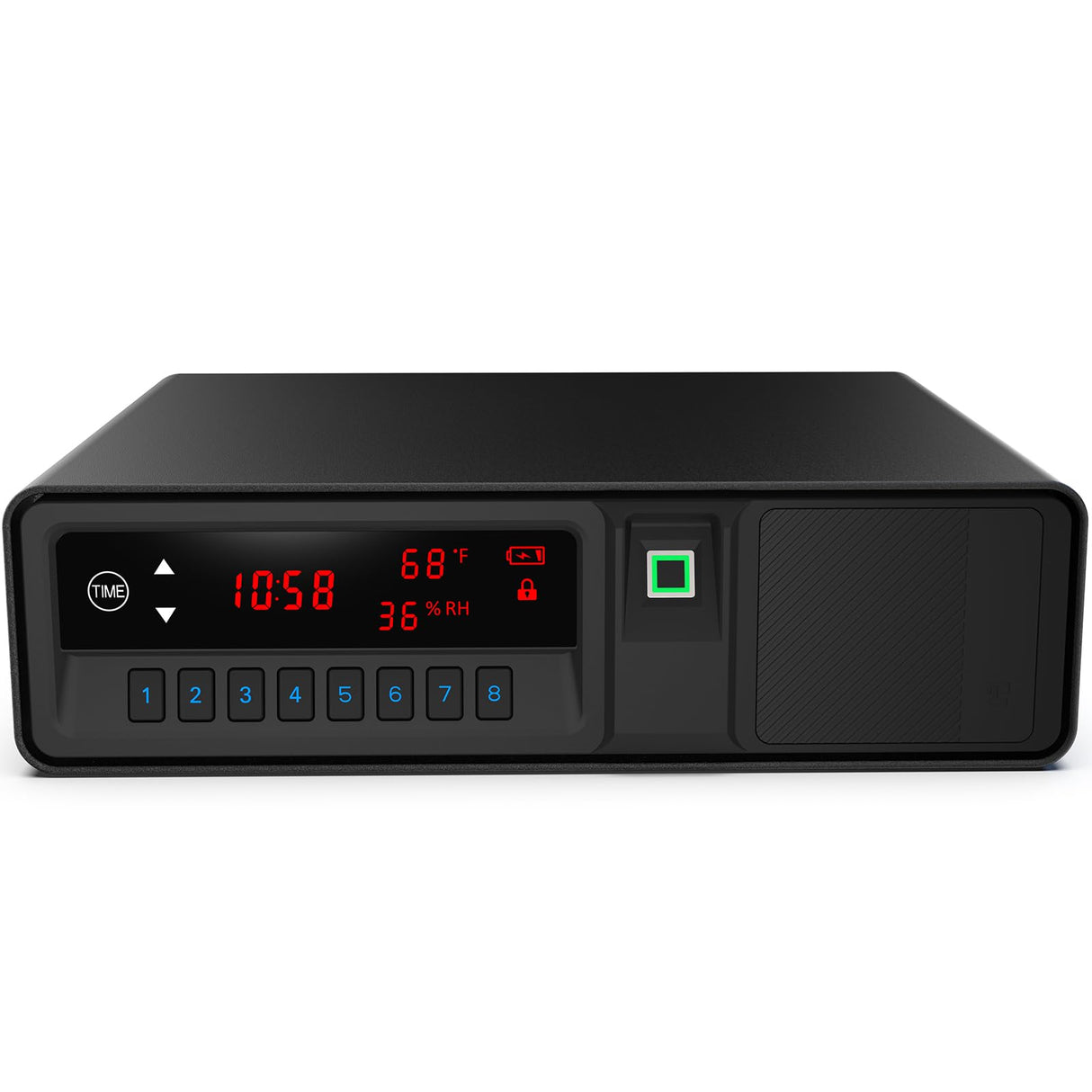 Z ZLJUAN Slide-Away Pistol Handgun Quick Access Gun Drawer Safe with LCD Display of Temp,Humidity,Time,Low Battery Warning,Unlock State for Nightstand Bedside Home Z ZLJUAN