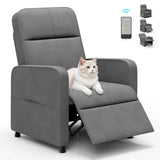 Lamtor Power Lift Recliner Chair - Cat Scratch-Resistant Fabric Electric Sofa for Adults, Pet-Friendly Plush Fleece, Remote-Control Lift Chair with Side Pockets and Footrest, Grey Lamtor