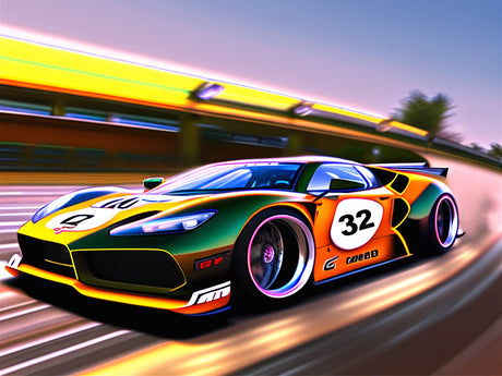 NUFTVI Diamond Painting Kits Racing Car, Full Drill Diamond Art Kits for Adult, Home Wall Decoration 12x16 inches NUFTVI