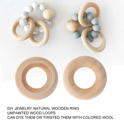 Wooden Rings, 200pcs 20mm Wooden Rings for Crafts, Unfinished Wood Rings Smooth Wood Circles for DIY Connectors, and Jewelry Making - WoodArtSupply