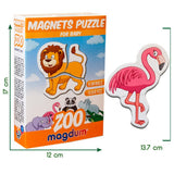 MAGDUM Zoo Magnetic Puzzles for Kids Ages 3-5 - Toddler Puzzle - Travel Toys for Kids Ages 3-5 - Magnetic Travel Games Baby Puzzle Kids Puzzle Toys - Puzzle for Preschooler Magnet Puzzles Games magdum