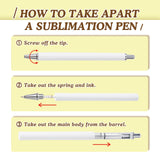 15 Pack Sublimation Pens Blank With Shrink Wrap, No Clip Heat Transfer Sublimation Ballpoint Pen, White Aluminum Personalized Customized Sublimation Pen for DIY Office School Stationery Supplies KEARTN
