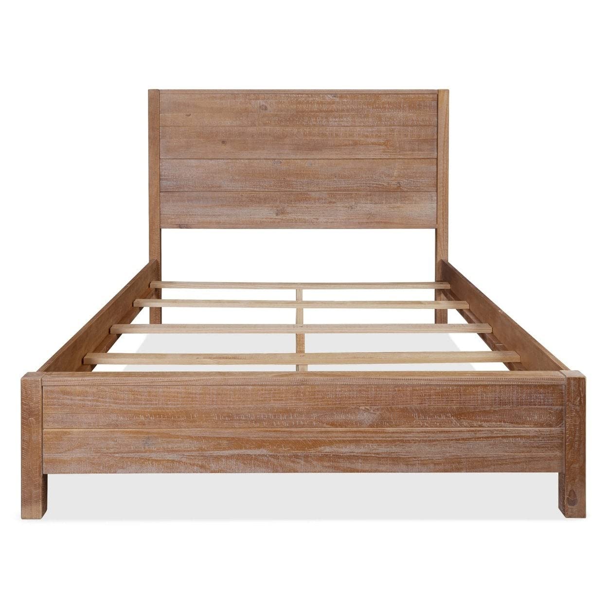 Grain Wood Furniture Montauk Solid Wood Bed, Full Size, Rustic Walnut - WoodArtSupply