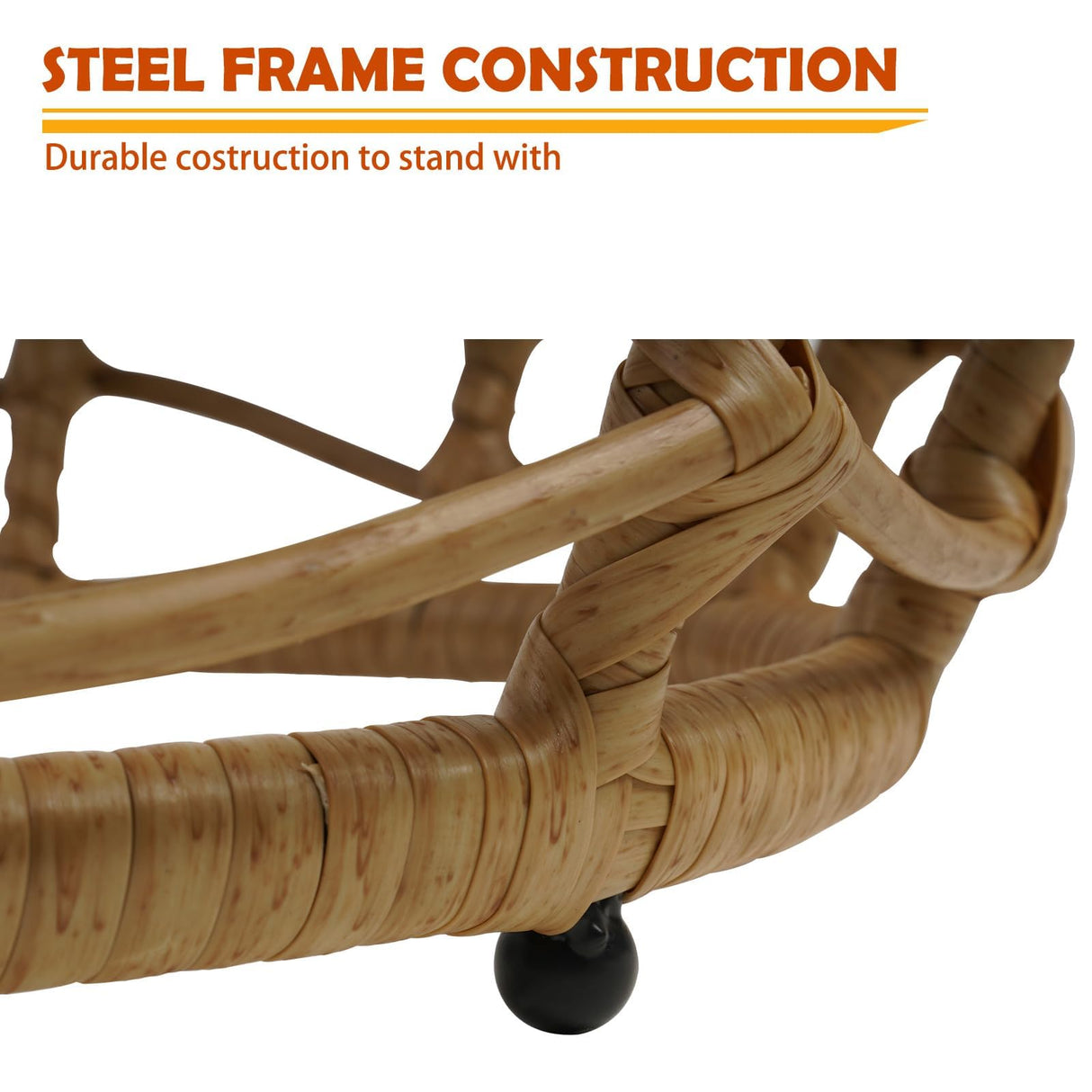 Solar Yard Boho Solar Nesting Tables with Built-in Lights - Set of 2, Weather-Resistant Wicker for Patio, Porch, Garden, Perfect Side Table for Outdoor Living, Natural & Stylish Design Solar Yard