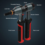 TOLRET Rivet Nut Tool Rivet Nut Kit, Rivnut Tool Kit with 10 Metric and SAE Mandrels, 100 Pcs Rivet Nuts Assortment Kit, Professional Ratchet Nutsert Tool Kit with Rugged Carrying Case, TR21 TOLRET