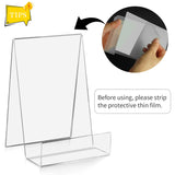 ZOEY Acrylic Book Easel Stand with Ledge Clear Easels Plate - 5 Pack for Books Display, Music Sheets, Artworks, CD, Tablet Holder (Small) ZOEY