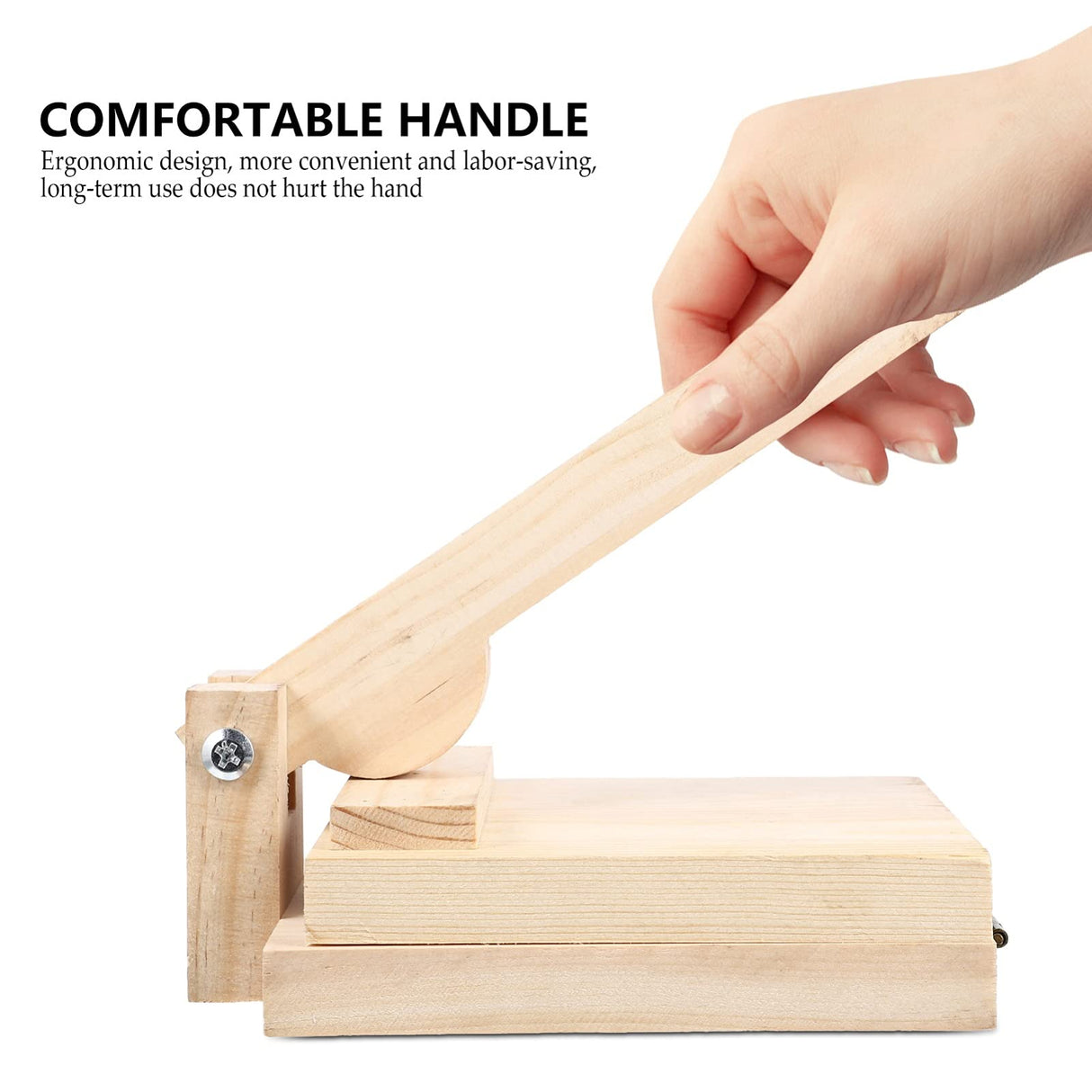 DOITOOL Wood Tortilla Press Dumpling Skin Maker Presser, Wood Dough Presser Traditional Tortilla Sope Maker, Heavy Duty Corn Tortilla Machine DOITOOL