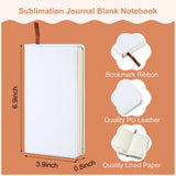 Jetec Sublimation Journal Blank Notebooks Faux Leather Journal Notebooks Small Notebook Notepad A6 Cute Hardcover Blank Notebook for School Office Supplies 200 Pages (12 Packs) Jetec