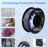 Creality ABS Filament 1.75mm, 3D Printer Filament, No-Tangling, Strong Bonding and Overhang Performance Dimensional Accuracy +/-0.02mm, 2.2lbs/Spool Creality