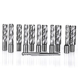 OSCARBIDE Annular Cutter Set 13pieces,2"Cutting Depth,3/4"Weldon Shank and 7/16 to 1-1/16 inch Cutting Diameter Mag Drill Bits for Magnetic Drill Press with 2pcs Pilot Pins OSCARBIDE