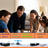 Delinx Fun Physics Science Experiment Kit: Windmill & Hand-cranked Generator, Solar Power, Basic Electric Circuit Learning, DIY Educational STEM Project for Kids & Teens, Girls & Boys Delinx