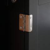 HOMCOM Under Sink Bathroom Cabinet with 2 Doors and Shelf, Pedestal Sink Bathroom Vanity Cabinet, Black HOMCOM