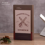 EFFORTICH Cookbook Stand, Wooden Recipe Book Holder, Cook Book Stand for Kitchen Counter, Multifunctional Display Stand, Kitchen Counter Decor - White EFFORTICH