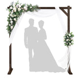Wooden Wedding Arch, 7.2FT Square Wooden Arch for Wedding Wood Arch Wedding Arbor Backdrop Stand for Ceremony Rustic Wedding Birthday Parties Indoor Outdoor Garden Decor Volowoo