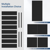 Neoaider Slatwall Panel 8 FT x 4 FT, Interlocking Slat Wall Paneling, Wall Mounted PVC Wallpanel, Suitable for Garage Storage and Organizer, Slatwall Board, Shelves - Black Neoaider