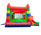 Inflatable Bounce House with Slide for Kids - 26.5 x 12 x 14.5 Foot Backyard Building Block Combo Bouncer with Water Pool, Outdoor Jumpers - Includes Blower, Anchor Stakes, and Storage Bag Pogo Bounce House