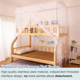RAREFTI Canopy Bed Frame Twin Size Adjustable Bed Canopy Post Poles, Stainless Steel Bed Canopy Frame Poles for Four Corner Bed Platform Bed Bunk Bed, Silver(Canopy Frame Only) RAREFTI