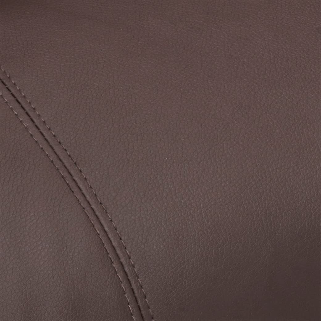 MCombo Medium Lay Flat Dual Motor Power Lift Recliner Chair Sofa with Massage and Heat for Elderly People, Infinite Position, Faux Leather 7679 (Light Brown, Medium) MCombo