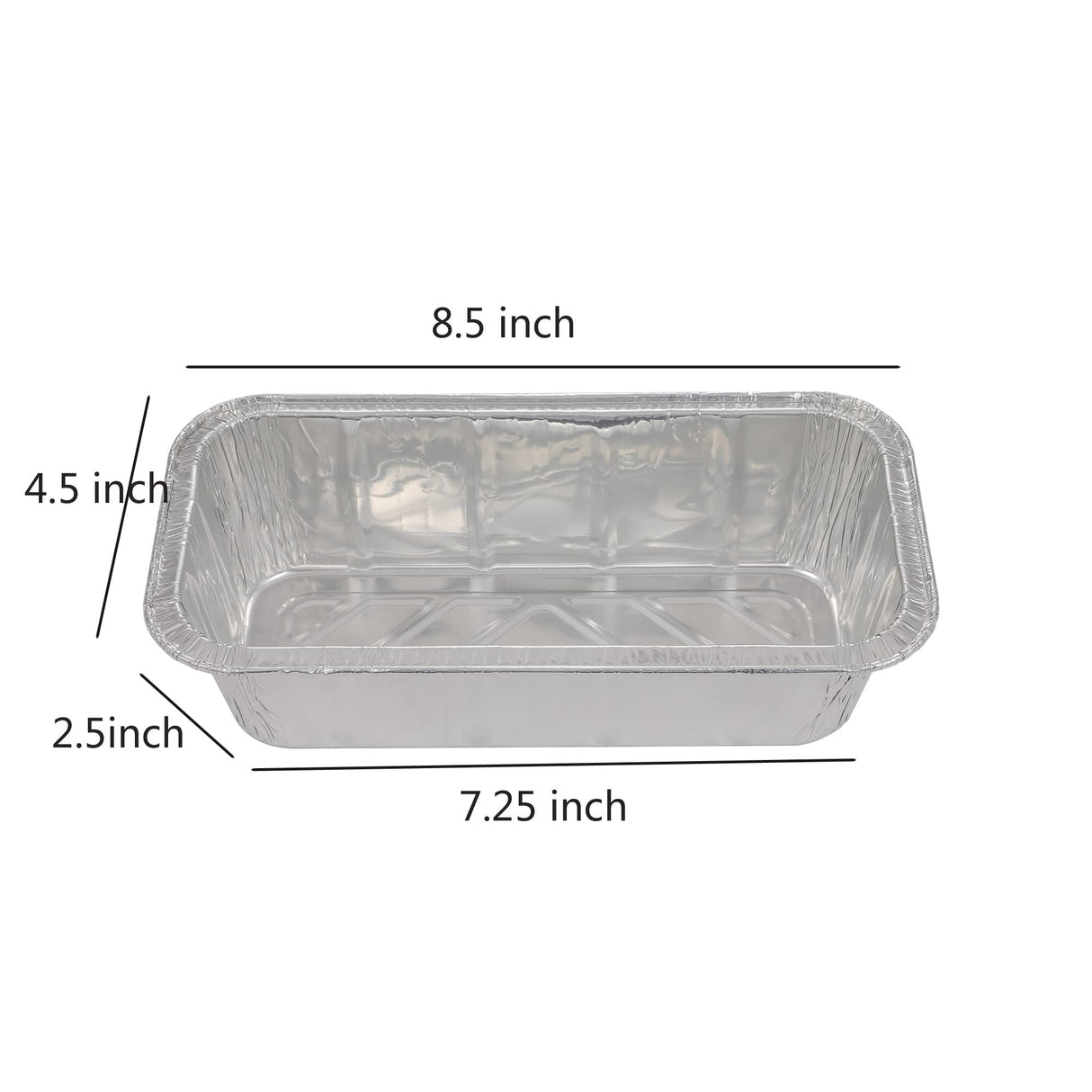 Waytiffer Loaf Pans [25 Pack] 2Lb Heavy Duty Disposable Aluminum Foil Premium Bread Tins Standard Size - 8.5" X 4.5" X 2.5" Perfect for Homemade Cakes & Breads Waytiffer