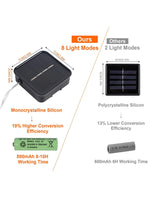 Twinkle Star 2 Pack Solar String Lights Outdoor, Total 80 FT 240 LED Solar Fairy Lights Outside Waterproof 8 Modes, Christmas Tree Light for Patio Garden Party Backyard Wedding Decor Warm White Twinkle Star