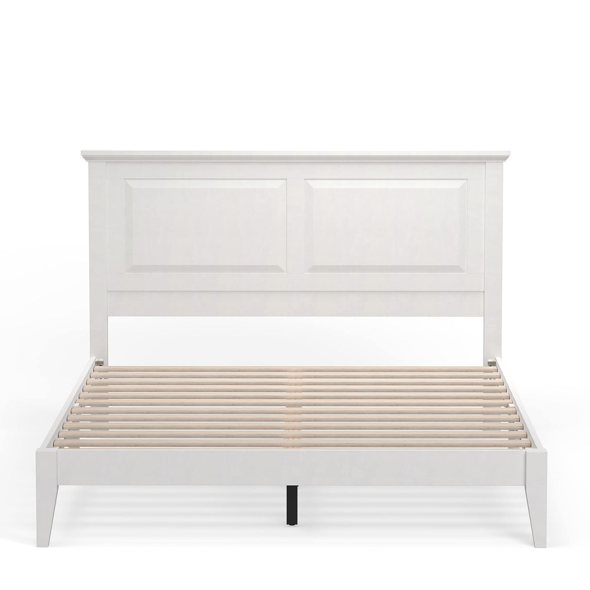 Glenwillow Home Cottage Style Queen Solid Wood Platform Bed in Gloss White Glenwillow Home