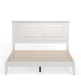 Glenwillow Home Cottage Style Queen Solid Wood Platform Bed in Gloss White Glenwillow Home